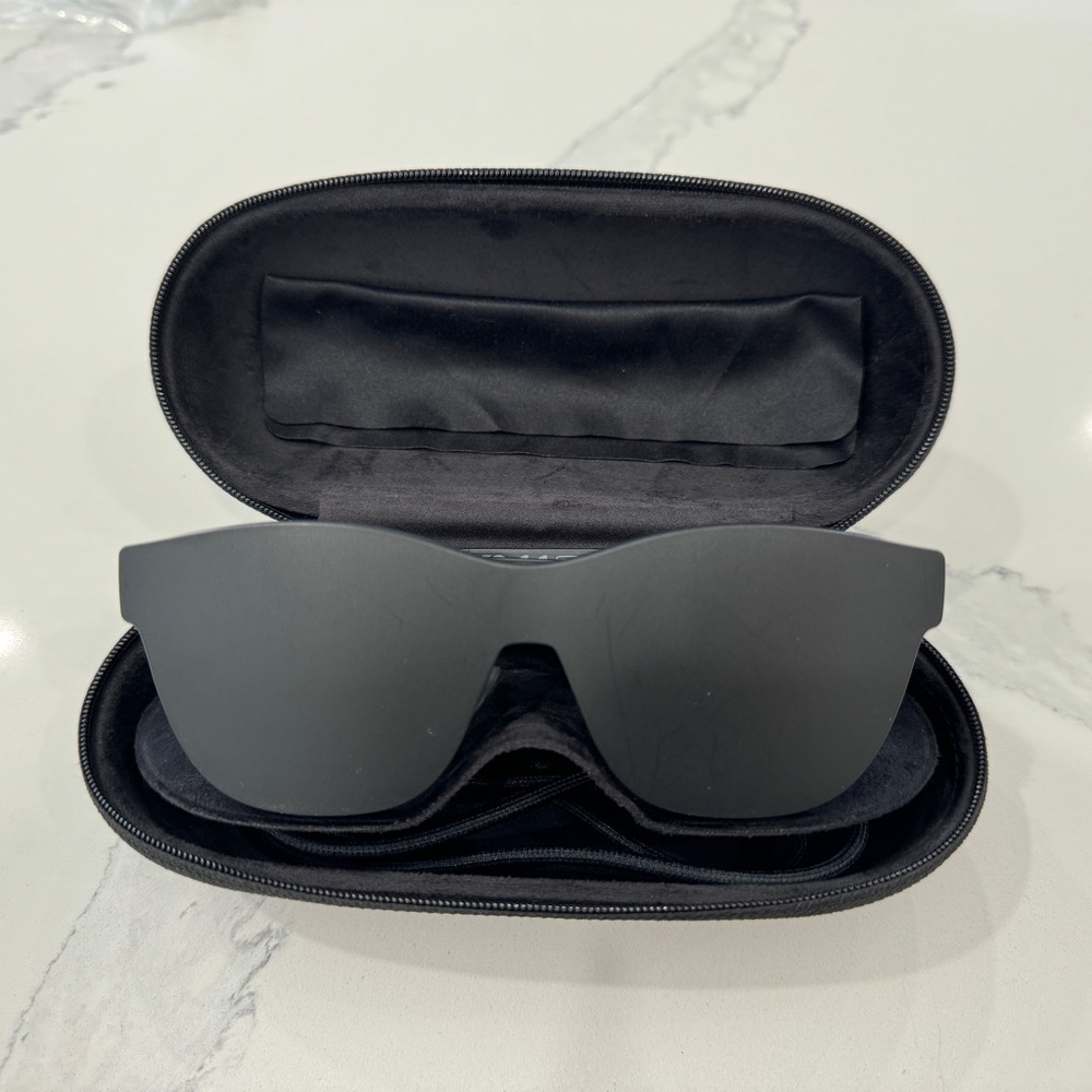 Sleek Black VR Glasses with Protective Case
